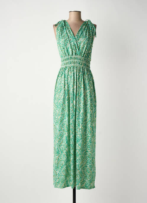 Robe longue vert ELENA Z femme