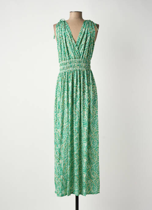 Robe longue vert ELENA Z femme
