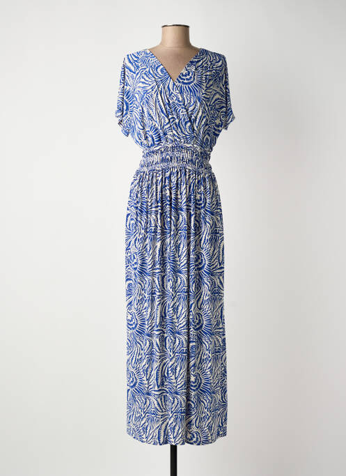 Robe mi-longue bleu ELENA Z femme