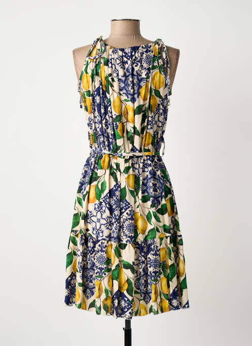 Robe mi-longue bleu ESTEE BROWN femme