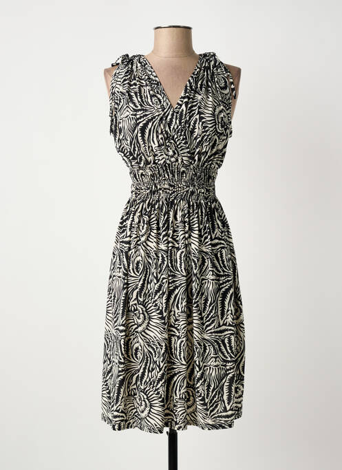 Robe mi-longue noir ELENA Z femme