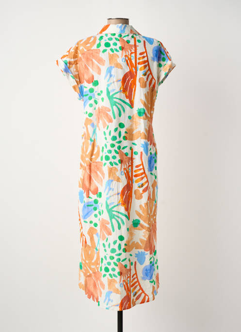 Robe mi-longue orange ROSA FASHION femme