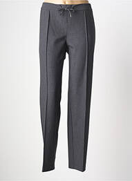 Pantalon droit taille élastique taille normale gris FRANK WALDER femme