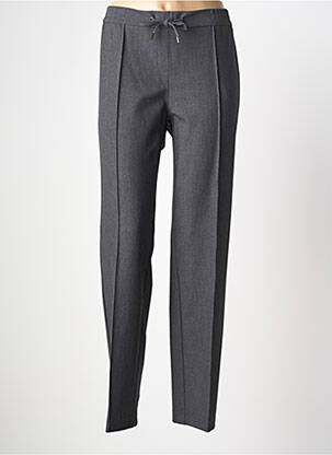 Pantalon droit taille élastique taille normale gris FRANK WALDER femme