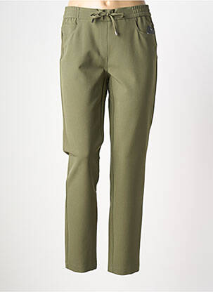 Pantalon slim taille élastique taille normale vert FRANK WALDER femme