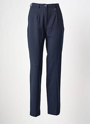 Pantalon slim taille haute taille haute bleu BRUNO SAINT HILAIRE femme