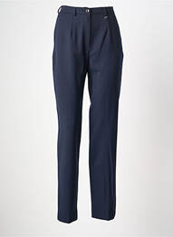 Pantalon slim poches taille haute bleu BRUNO SAINT HILAIRE femme
