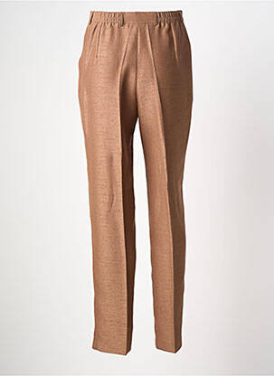 Pantalon slim taille haute taille haute marron NONET femme