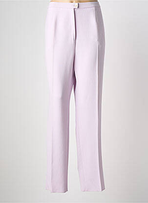 Pantalon droit tissage crêpe taille haute violet KARTING femme