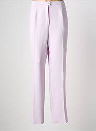 Pantalon droit tissage crêpe taille haute violet KARTING femme