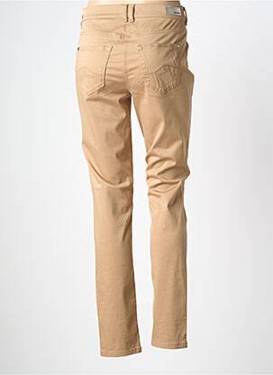 Pantalon slim tissage popeline taille normale beige GARDEUR femme