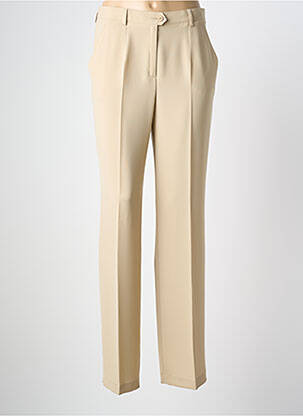 Pantalon slim poches taille haute beige LUCIA femme