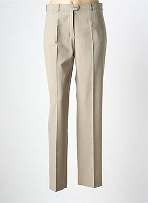 Pantalon slim poches taille haute beige LUCIA femme