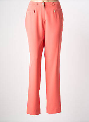 Pantalon droit tissage popeline taille normale orange GREGORY PAT femme