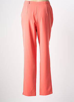 Pantalon droit tissage popeline taille normale orange GREGORY PAT femme