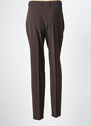 Pantalon slim taille haute taille haute marron BRUNO SAINT HILAIRE femme