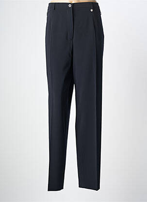 Pantalon droit tissage crêpe taille normale noir BRUNO SAINT HILAIRE femme