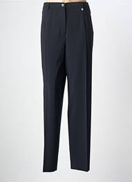 Pantalon droit tissage crêpe taille normale noir BRUNO SAINT HILAIRE femme