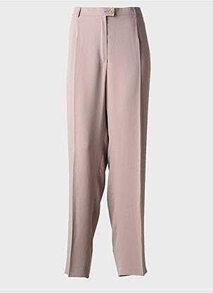 Pantalon droit taille à pinces taille normale beige NONET femme