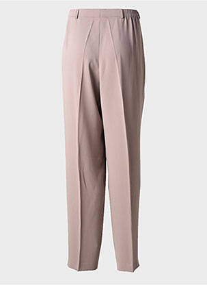 Pantalon droit taille à pinces taille normale beige NONET femme
