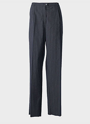 Pantalon droit tissage crêpe taille basse bleu KARTING femme
