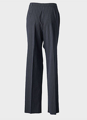Pantalon droit tissage crêpe taille basse bleu KARTING femme