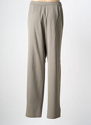 Pantalon droit tissage crêpe taille haute beige KARTING femme