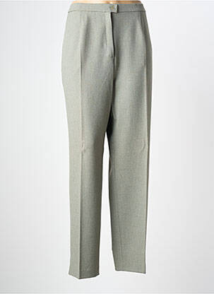 Pantalon droit taille à pinces taille haute vert KARTING femme