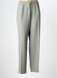 Pantalon droit taille à pinces taille haute vert KARTING femme