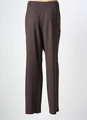 Pantalon droit taille à pinces taille haute marron KARTING femme