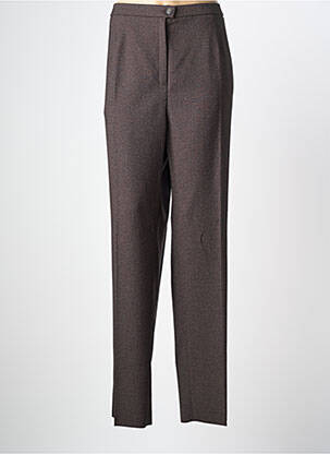 Pantalon droit taille à pinces taille normale marron KARTING femme