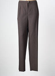 Pantalon droit taille à pinces taille normale marron KARTING femme
