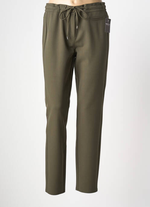 Pantalon slim taille élastique taille normale vert FRANK WALDER femme
