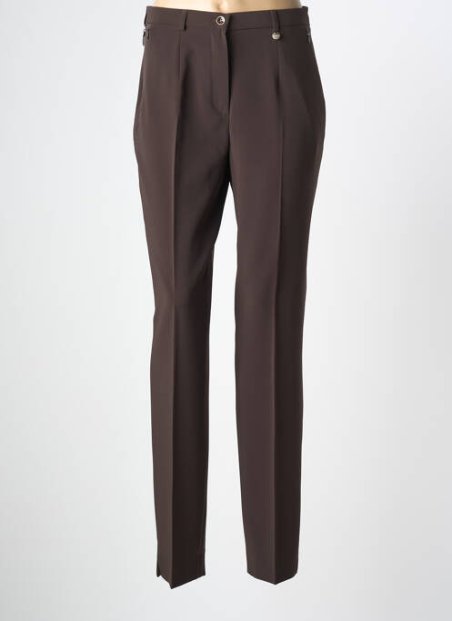 Pantalon slim marron BRUNO SAINT HILAIRE femme