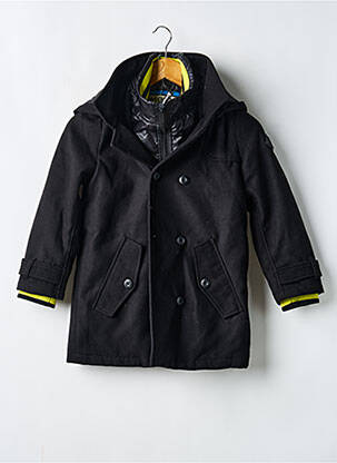 Manteau long poches a capuche noir MEXX garçon