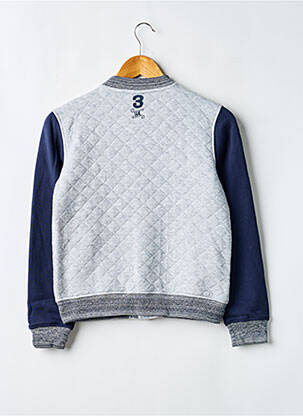Blouson col v bleu 3 POMMES garçon