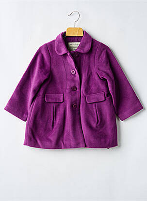 Manteau long poches sans capuche violet TUC TUC fille