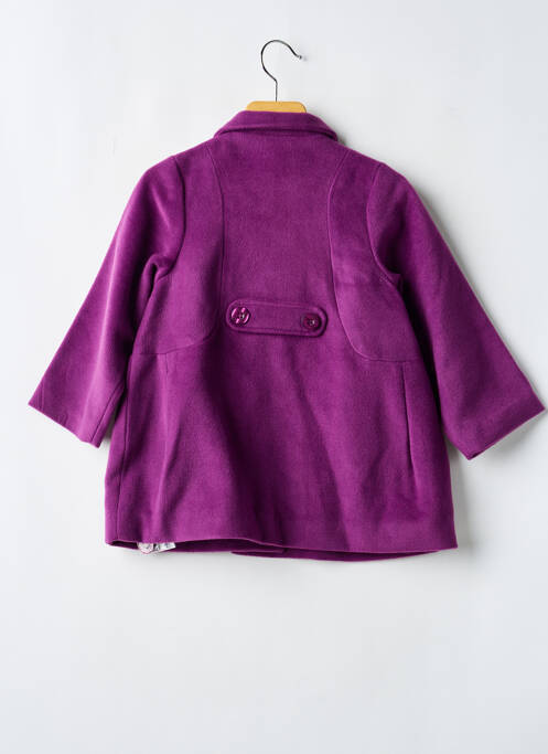 Manteau long fermeture boutonnée sur le devant sans capuche violet TUC TUC fille