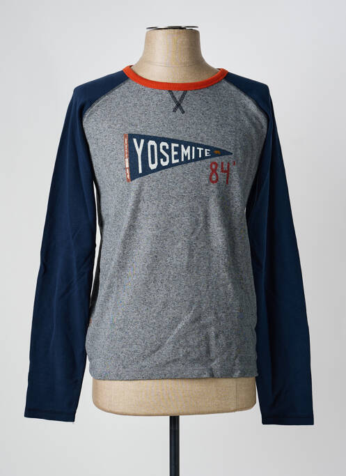 T-shirt manches longues manches longues bleu J&JOY garcon
