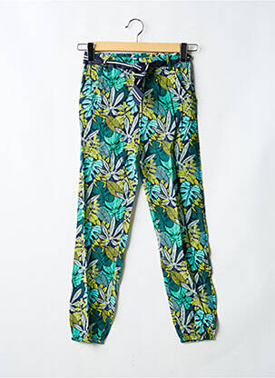 Pantalon slim taille normale taille élastique vert BOBOLI fille