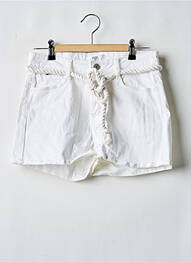 Short fermeture zippée sous rabat boutonné blanc LE TEMPS DES CERISES fille