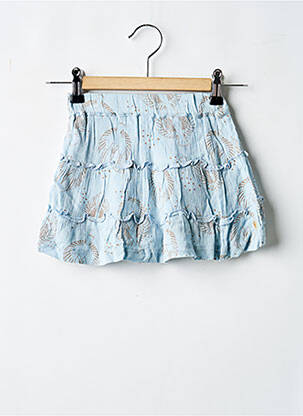 Jupe mi-longue coupe fluide bleu LEVV LABEL fille