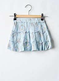 Jupe mi-longue tissage popeline bleu LEVV LABEL fille