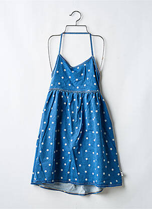 Robe mi-longue fines bretelles fines bretelles bleu BOBOLI fille