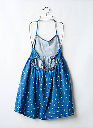 Robe mi-longue fines bretelles fines bretelles bleu BOBOLI fille