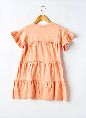 Robe mi-longue manches courtes manches courtes orange LEVV LABEL fille