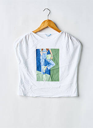 T-shirt coupe droite manches courtes blanc MAYORAL fille