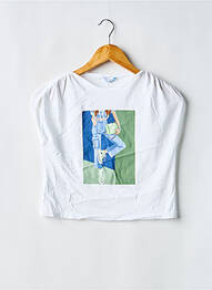 T-shirt coupe droite manches courtes blanc MAYORAL fille