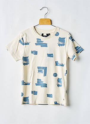 T-shirt coupe droite manches courtes beige LEVV LABEL garcon
