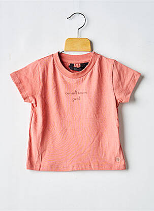 T-shirt coupe droite manches courtes rose LEVV LABEL fille